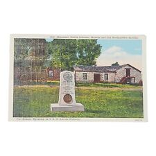 Fort Bridger WY Wyoming Monument Prairie Schooner Old Headquarter Postcard       picture