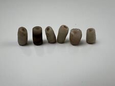 6 pcs Ancient Excavated Cylinder Quartz Stone ? African Trade Vintage Beads picture