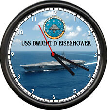 USS Dwight D Eisenhower CVN 69 US Navy Veteran Military Ship Sign Wall Clock picture