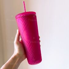 Authentic Starbucks Mexico Barbie Pink Jewel Cold Cup 24oz with SKU Tumbler picture