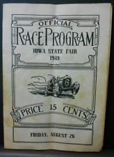 AUGUST 26, 1949-- Official RACE PROGRAM for IOWA STATE FAIR, Some markings picture