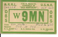 QSL  1936  Louisville Kentucky   radio card picture