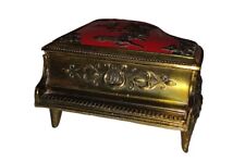 Vintage Brass Grand Piano- Raised Carriage- Jewelry/Trinket Box-JAPAN  picture