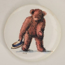 Vintage Teddy Bear ABC Pinback Button   Margaret Landers Sanford picture
