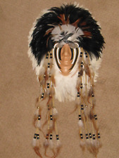 R.W. Adamson Native American Indigenous Ceramic Feather Mask Signed Medicine Man picture