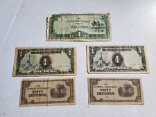 Japanese Government Currency One Pound Fifty Centavos Peso OA World War II WWII picture