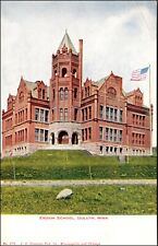 C.1910s Duluth. Minnesota. Endion School. U.S. Flag. Building Antique Postcard.  picture