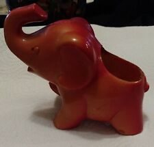 VTG Mid-Century Small Pink Elephant Pot, Trunk Up, Indoor Plant Container picture