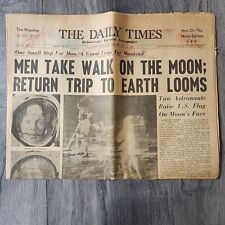 Origial Newspaper The Daily Times July 21, 1969 Men Take Walk On The Moon picture