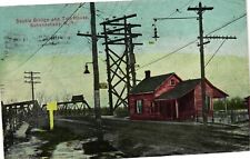 Vintage Postcard- SCOTIA BRIDGE AND TOLL HOUSE, SCHENECTADY, N.Y. Early 1900s picture