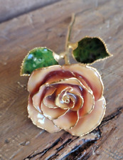 Vintage Porcelain Peach Medium Rose Stem picture