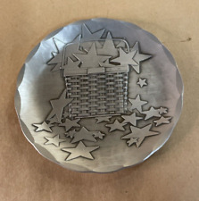 Longaberger 20th Anniversary August Wendell Hand Crafted Pewter Plate 4.5