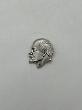 Soviet Union Vladimir Lenin Portrait Communist USSR Pin Badge Vintage 1.25x1” picture