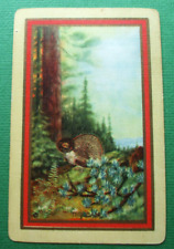 1 Single Vintage Swap Playing Card US Narrow Named THE CALL Ruffed Grouse picture