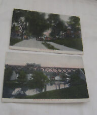 2 1907-15 BREWSTER NY PHOTO POSTCARDS “PARK ST.” (HILLY RESIDENTIAL ST. w. TREES picture