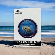 Sea World 2023 Pass Member Shark Pinback Button picture
