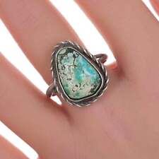 sz10.5 Vintage Native American silver and turquoise ring picture