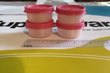 Tupperware Smidgets White Pink 1 Oz Set Of 4 New  picture
