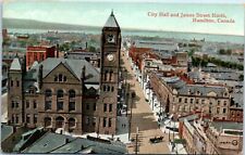 City Hall and James Street North, Hamilton, Ontario, Canada Postcard c1911 picture