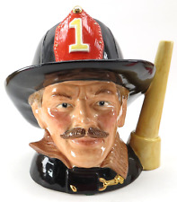 Vintage Royal Doulton The Fireman D6697 Large Character Toby Jug 7in 1982 picture