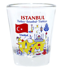ISTANBUL TURKEY LANDMARKS AND ICONS COLLAGE SHOT GLASS SHOTGLASS picture
