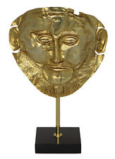 Mask of Agamemnon Gold Plated sculpture - Mycenaean King Funeral Mask Replica picture