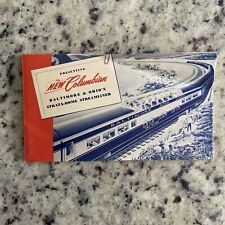 Vintage 1949 B&O RR Train Promo Brochure Columbian Strata-Dome Streamliner Coach picture