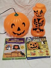 VTG Halloween Glow Molds Lamp Covers And  Leaf Bag picture