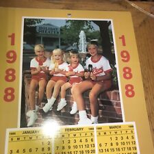 VTG 1988 Holland Dairies Wall Calendar 4 Kids Eating Ice Cream 12 By 25 Inches picture