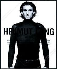 2001 Helmut Lang black shirt fashion handsome man photo vintage print ad picture