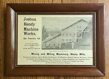 1880s Joshua Hendy of San Francisco Mining Company Advertisement picture