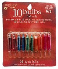12 volt Christmas Light Bulbs Multicolor Mini for 10 11 12 Ct Tree Topper 10 Pk picture