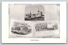 Postcard Multiview Libby Prison at Richmond & Chicago Museum & Escape Tunnel AT2 picture