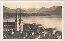 Vintage Real Picture Postcard Luzern Und Die Alpen RPPC International pc381 picture