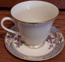 Vintage Lenox Hayworth Line w/Ming Line Teacup/Saucer Set Mug Birds Saucer picture