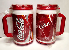 2 Vintage 32 Oz Coca Cola Insulated Mugs By Whirley Still Mostly Sealed picture