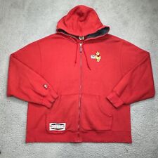 Vintage Disney Store Winnie The Pooh Full Zip Sweatshirt Jacket Mens Medium Red picture