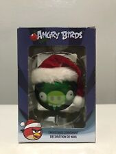 RARE Angry Birds Green Pig Santa Hat Doll Christmas Tree Ornament Holiday 2012 picture