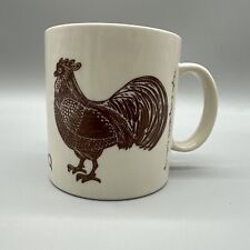 Vintage Taylor & Ng Le Coq Coffee Mug Cup Brown Cock Rooster 1979 Japan picture