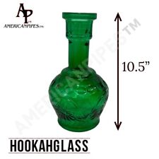INHALE® 10.5 ”H Green heavy Glass Hookah Vase Water Container picture