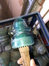 Vintage Hemingray - Electric Pole  Glass Insulators - Aqua Blue.  Sold Each. picture