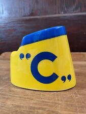 Linea C Smokestack Ceramic Ashtray Blue Yellow Linea C Sweden Vintage Ashtray picture