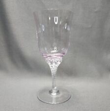 Vintage Sasaki Hawthorne Coral Pink Crystal Water Goblet Wine Glass (Single) picture