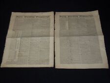 1835-1836 DAILY EVENING TRANSCRIPT NEWSPAPER LOT OF 2 - BOSTON - K 76 picture