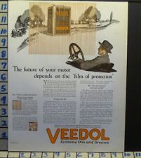 1924 VEEDOL OIL AUTO CAR FORD ANDERSON GREASE GARAGE VINTAGE AD M06 picture