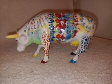 Vintage Cow Parade Udderly Groovy Lady Belle Bennett Tie Dye Figurine picture