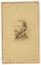 Antique ID'd CDV Circa 1860s Handsome Man Glasses in Suit & Tie Knecht Easton PA picture