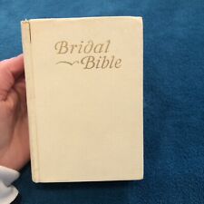 VINTAGE Jewish Bridal Bible 1939 White Jewish Wedding Gift Leather Cover  picture