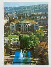 View of Studenterlunden park and the Parliament House Oslo Norway Postcard picture