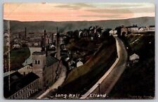 Elland United Kingdom Long Wall Historic Landmark Aerial View DB Postcard picture